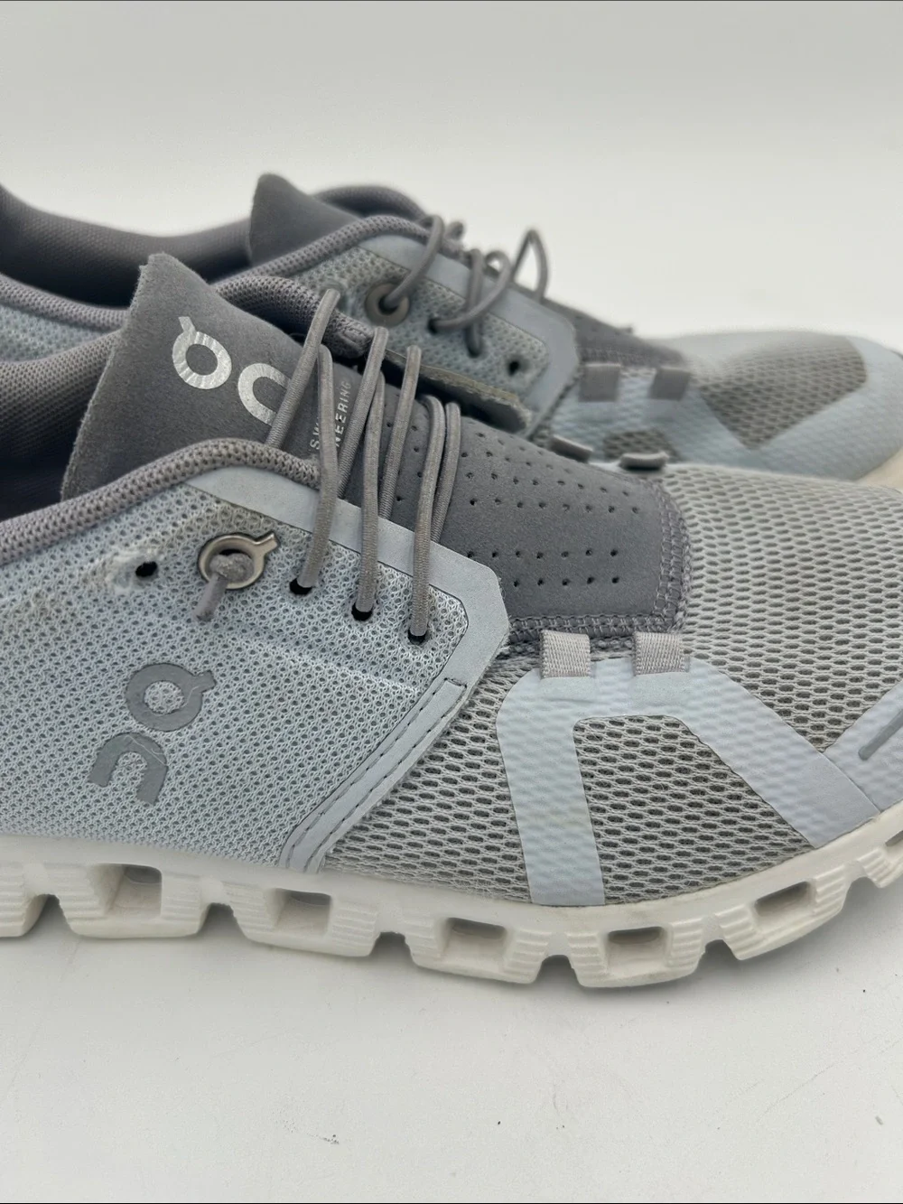 On Running Cloudswift Athletic Shoes in Light Gray and Dark Gray